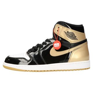 ナイキ(NIKE)のNIKE ナイキ AIR JORDAN 1 RETRO HIGH GOLD TOP 3 エアジョーダン1 レトロ ハイカットスニーカー ブラック/ゴールド 861428-001 US10(スニーカー)