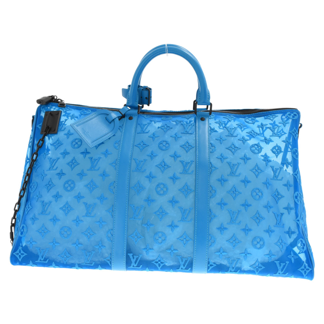 LOUIS VUITTON ルイヴィトン Keepall Triangle Monogram Mesh 50 Turquoise M45048 キーポルトライアングル モノグラム総柄メッシュボストンバッグ ショルダーバッグ ハンドバッグ