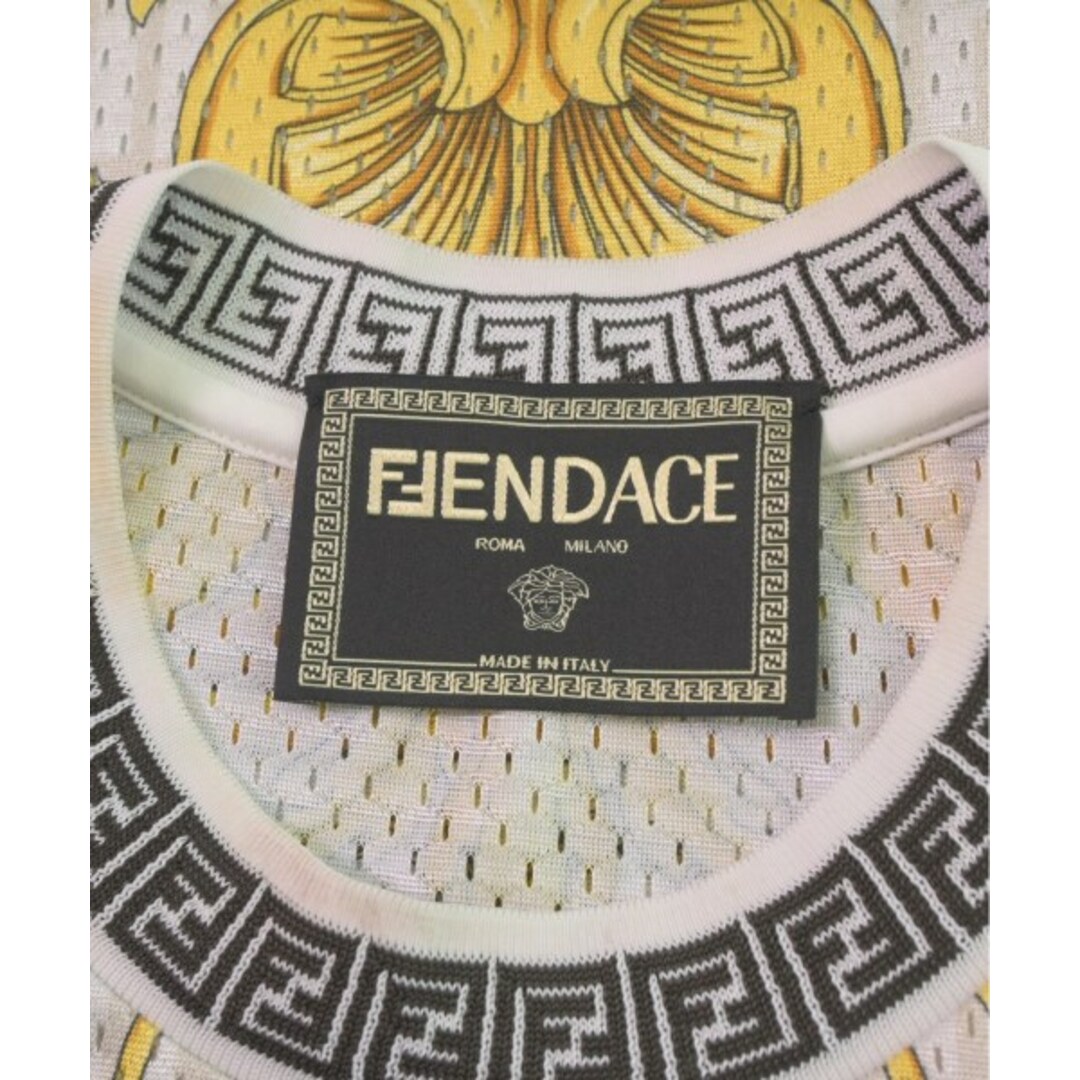 FENDI(フェンディ)のFENDI フェンディ Tシャツ・カットソー XS ベージュx黄x黒等(総柄) 【古着】【中古】 メンズのトップス(Tシャツ/カットソー(半袖/袖なし))の商品写真