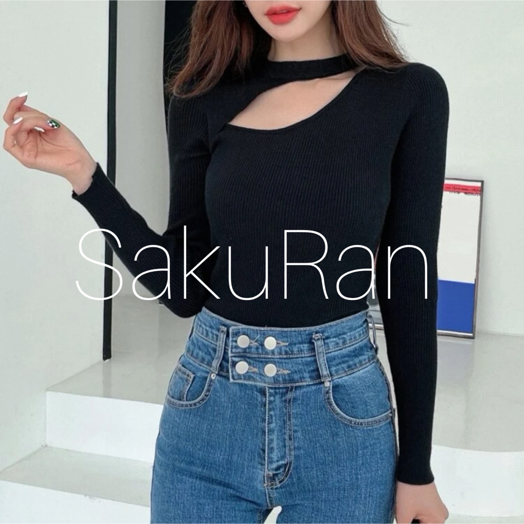 カットアウト リブニット ブラック♡1 バースデーバッシュ ZARA  ジェンヌ レディースのトップス(ニット/セーター)の商品写真