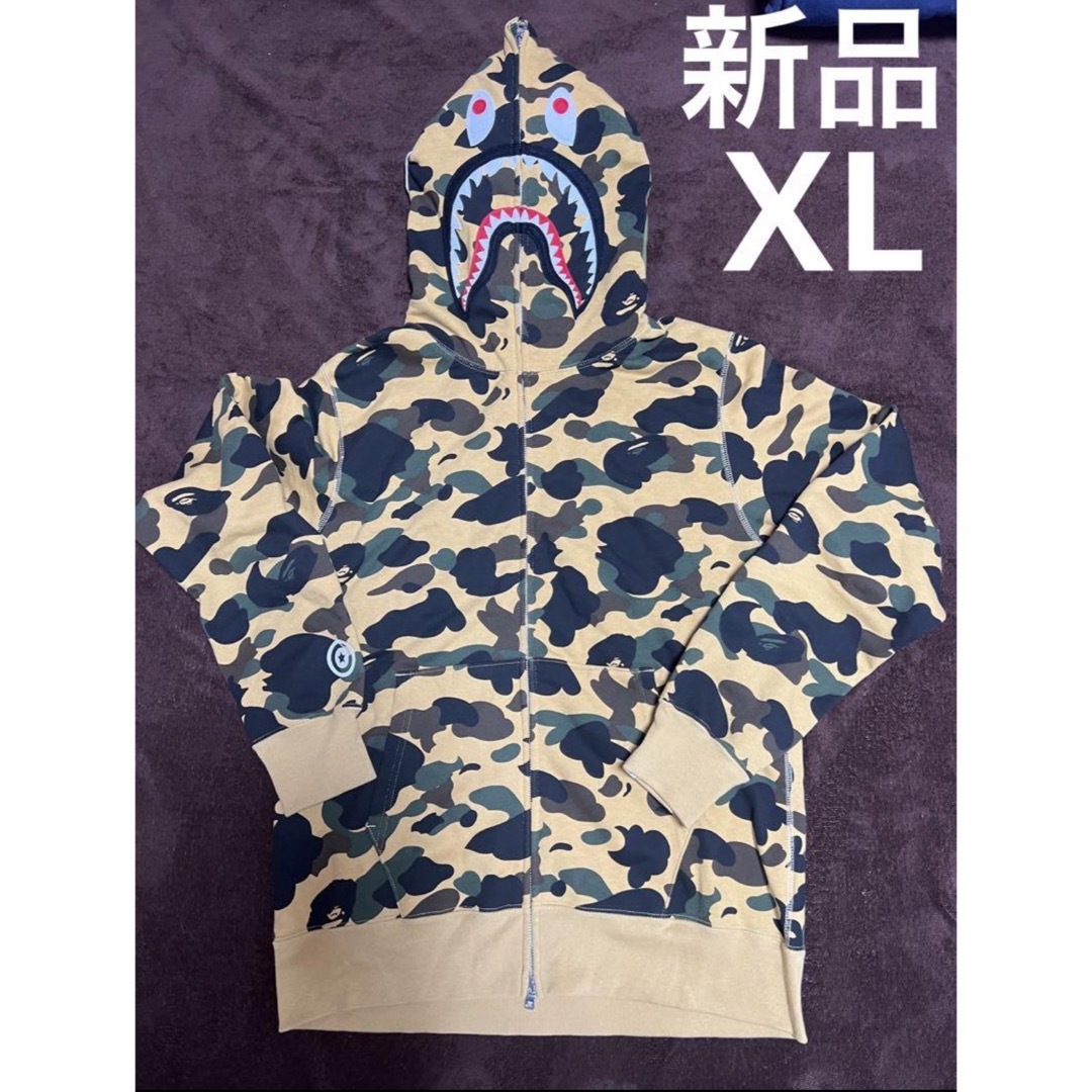 人気 A BATHING APE エイプ シャーク パーカー XL身幅58cm