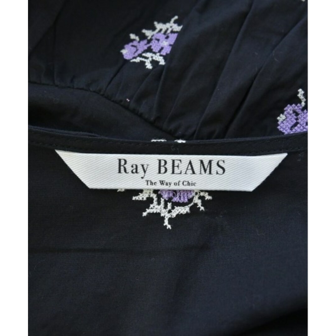 Ray BEAMS(レイビームス)のRay Beams レイビームス ブラウス -(M位) 黒x紫x白(総柄) 【古着】【中古】 レディースのトップス(シャツ/ブラウス(長袖/七分))の商品写真