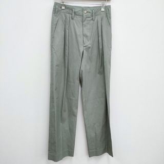 オーラリー(AURALEE)のAURALEE 新品 A22SP03FH WASHED FINX HERRINGBONE SLACKS サイズ3 定価37400円 パンツ カーキ メンズ オーラリー【中古】3-1031M♪(スラックス)