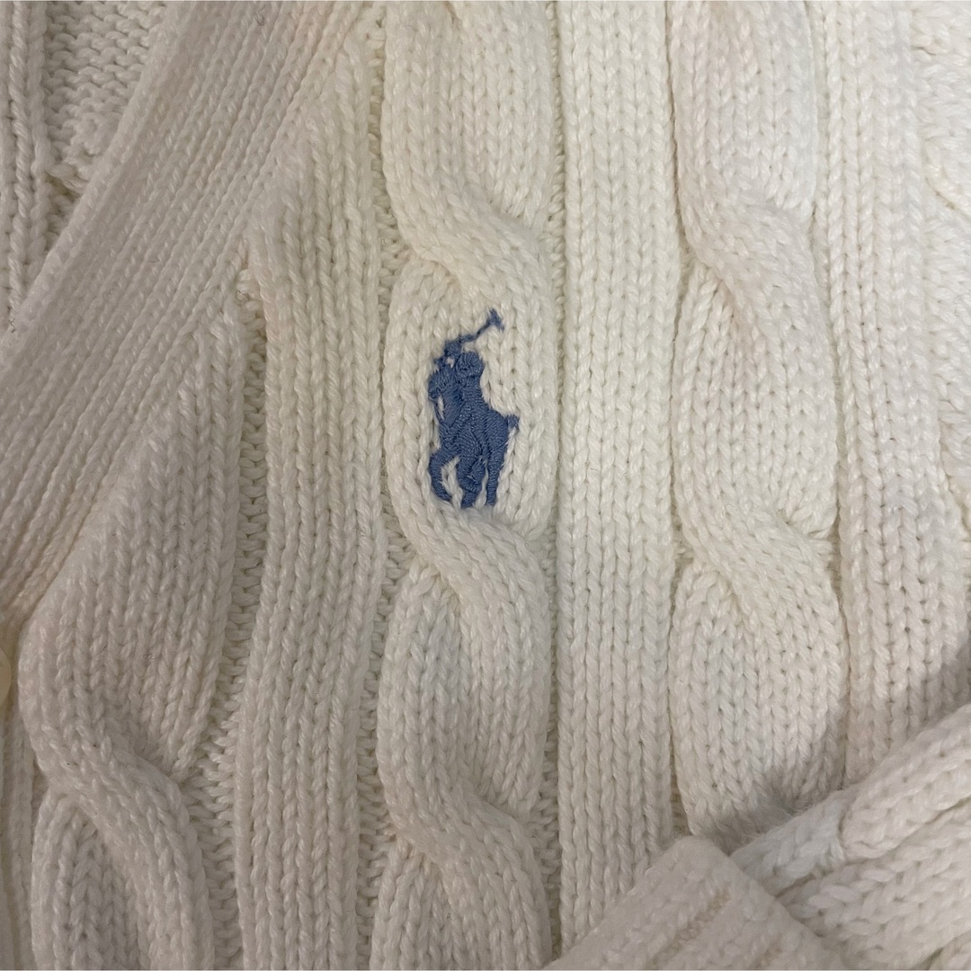 POLO RALPH LAUREN - RALPH LAUREN ケーブルニットコットン Vネック