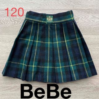 ベベ(BeBe)のBeBe  スカート　冬服　チェック柄　制服風　120  キッズフォーマル(スカート)