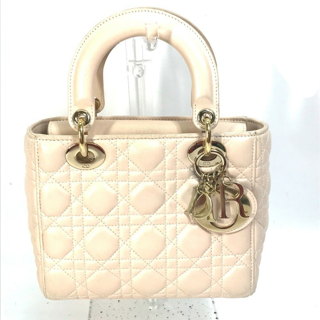 Dior(ディオール)のディオール Dior カナージュ ミニ レディディオール カバン 2WAY ハンドバッグ 斜め掛け ショルダーバッグ レザー ピンク レディースのバッグ(ショルダーバッグ)の商品写真