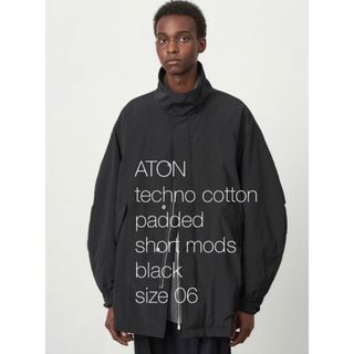 エイトン(ATON)のATON TECHNO COTTON PADDED SHORT MODS 黒(モッズコート)