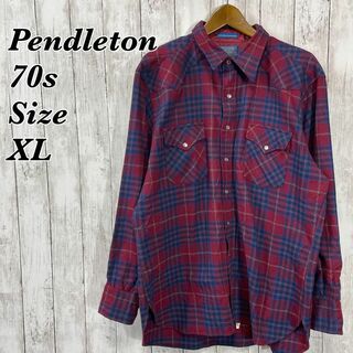 ペンドルトン(PENDLETON)の70Ｓビンテージペンドルトン　ウエスタンシャツ　100％ウール　最高級長袖シャツ(シャツ)