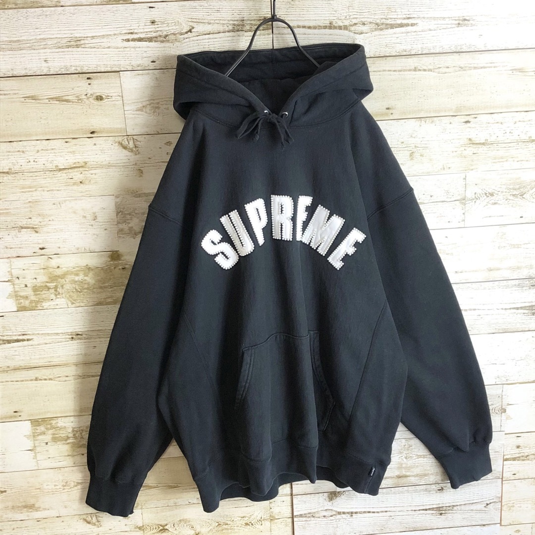 Supreme シュプリーム パーカー 希少 アーチ パール 刺繍ロゴ入り