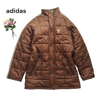 オリジナルス(Originals（adidas）)の極良品 adidas Originals ポリエステルジャケット L ブラウン(ダウンジャケット)