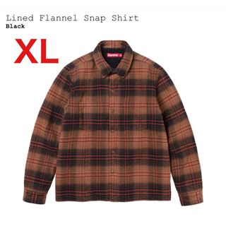 シュプリーム(Supreme)のupreme Lined Flannel Snap Shirt Black XL(シャツ)