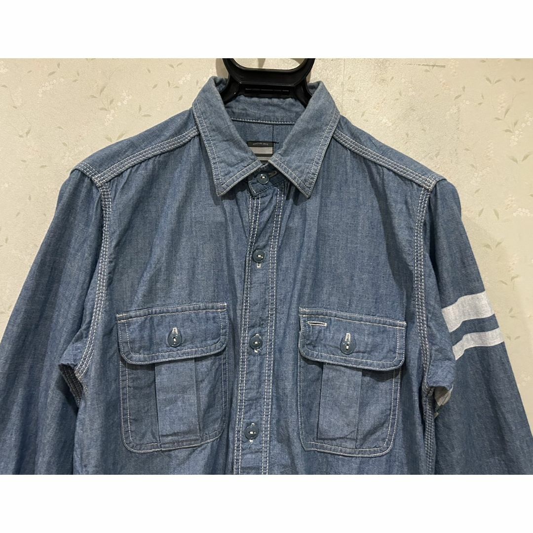 MOMOTARO JEANS(モモタロウジーンズ)の＊桃太郎ジーン 出陣 シャンブレー ワークシャツ トップス 38 メンズのトップス(シャツ)の商品写真