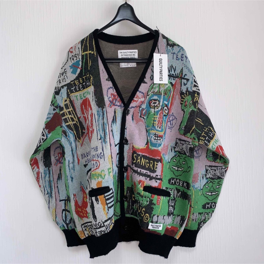 M【WACKOMARIA】BASQUIAT CARDIGAN／新品タグ付／送料込