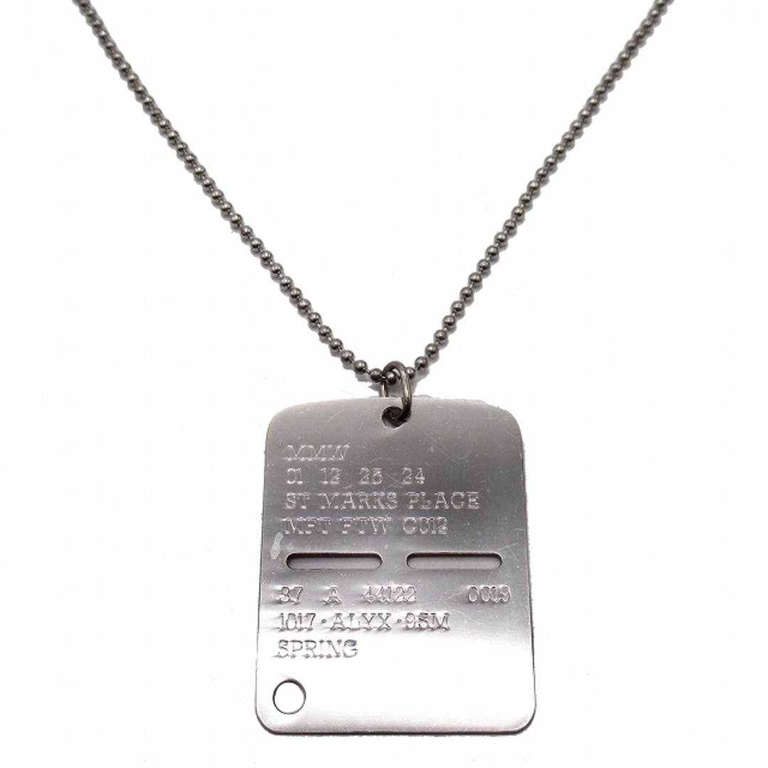 アリクス 1017 ALYX 9SM MILITARY TAG ネックレス