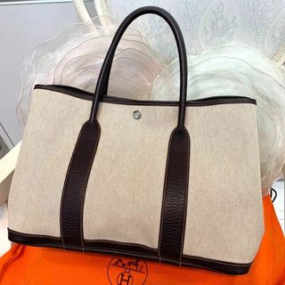 エルメス(Hermes)の☆美品☆HERMES ガーデンパーティーPM トワルアッシュ トートバッグ(トートバッグ)