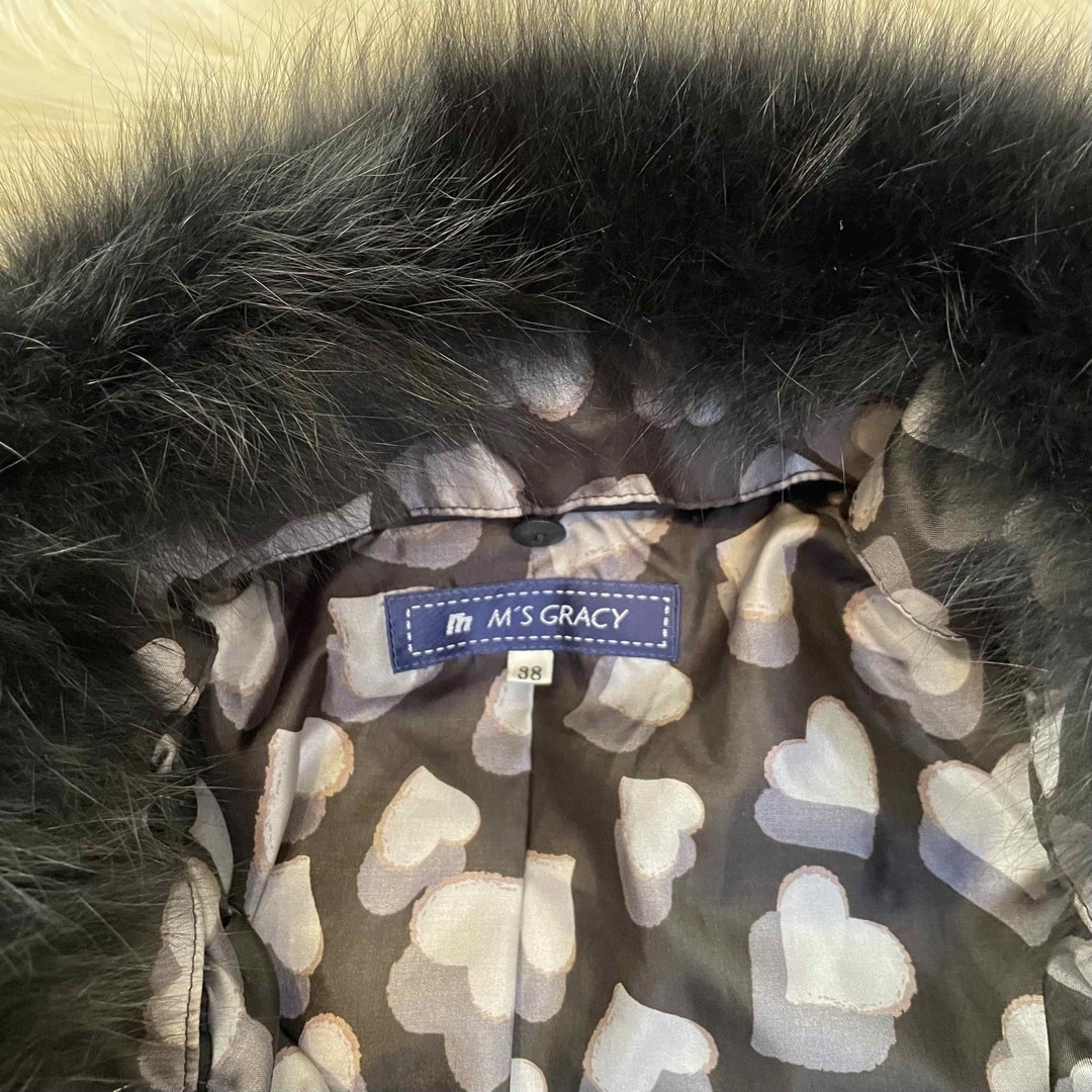 M'S GRACY(エムズグレイシー)の❤︎エムズグレイシー❤︎ファー リボン ハート ダウン ミディアム丈 コート レディースのジャケット/アウター(ダウンコート)の商品写真