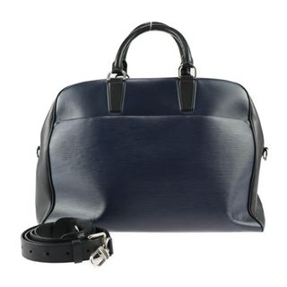 LOUIS VUITTON ルイ ヴィトン エピ ハリントン ボーリング ハンドバッグ M53412 レザー   ネイビー ブラック シルバー金具 2WAY ショルダーバッグ ボストンバッグ ビジネスバッグ ビトン 【本物保証】