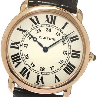 カルティエ(Cartier)のカルティエ CARTIER W6800251 ロンドルイ K18PG 手巻き メンズ _775817(腕時計(アナログ))