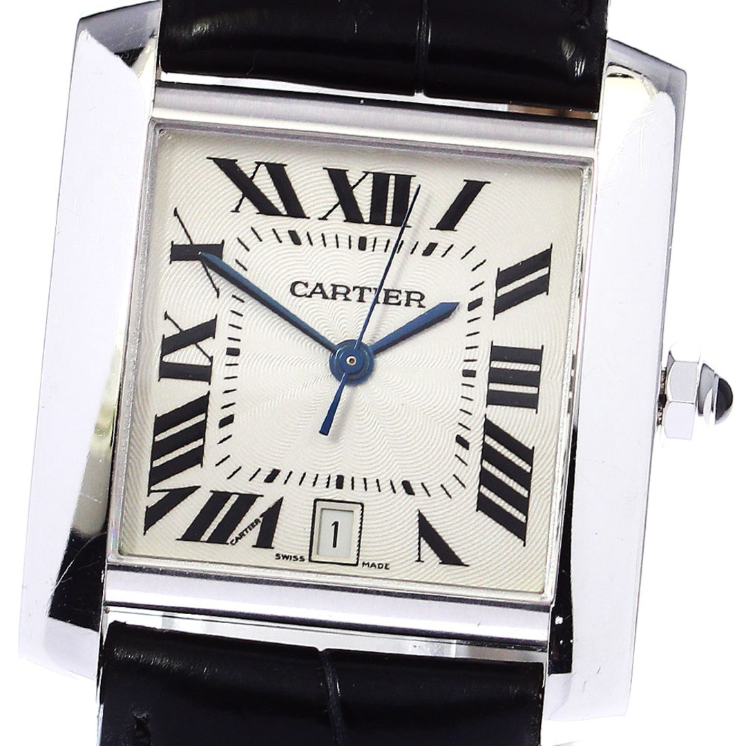 カルティエ CARTIER W5000156 タンクフランセーズLM K18WG デイト 自動巻き メンズ _781067