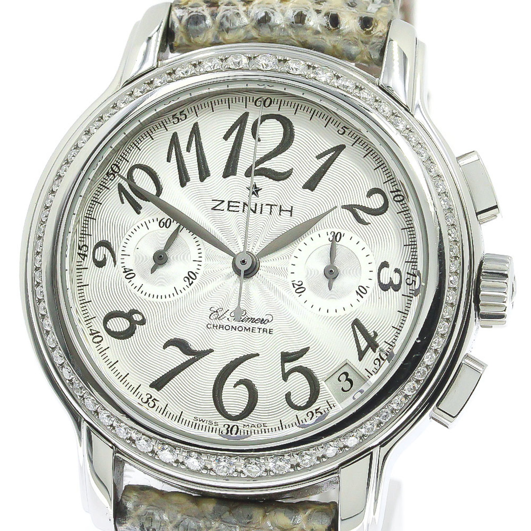 ZENITH(ゼニス)のゼニス ZENITH 16.1230.4002 スター エルプリメロ ダイヤベゼル クロノグラフ 自動巻き レディース _778205 レディースのファッション小物(腕時計)の商品写真