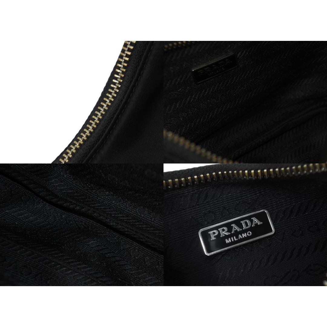 PRADA プラダ ショルダーバッグ ポシェット ポーチ ストラップ付き Re-Edition 2005 1BH204 シルバー金具 美品  56988