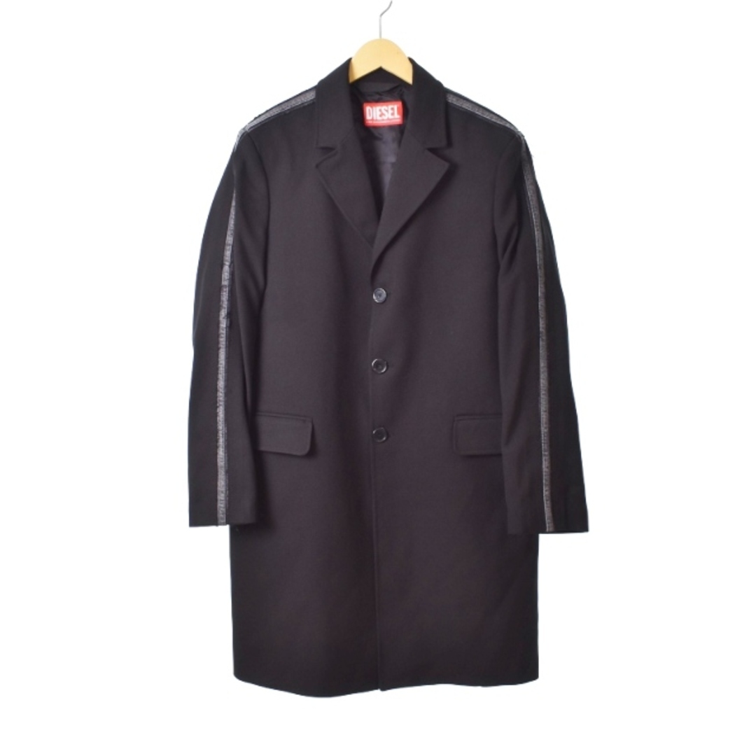DIESEL(ディーゼル)のディーゼル W-Hivo デニム切り替え ロング テーラードジャケット 46 黒 メンズのジャケット/アウター(テーラードジャケット)の商品写真