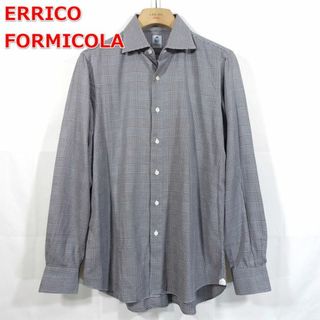 【定番】エリコフォルミコラ　グレンチェックシャツERRICO FORMICOLA