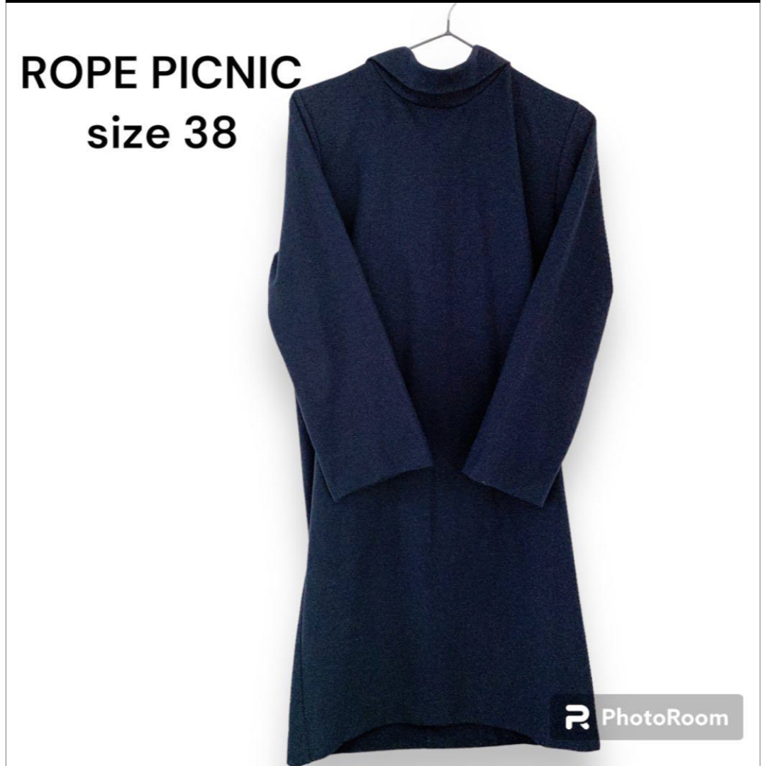 Rope' Picnic(ロペピクニック)のROPE PICNIC ロペピクニック ワンピース ロング 長袖  襟付き細見え レディースのワンピース(ロングワンピース/マキシワンピース)の商品写真