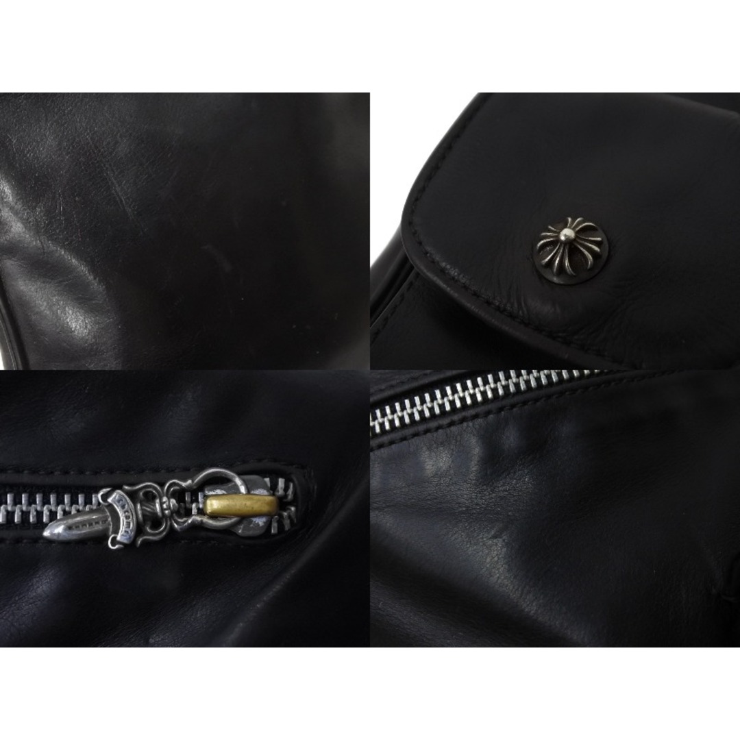 Chrome Hearts(クロムハーツ)のCHROME HEARTS クロムハーツ Fスリンガー マグネットボタ ショルダーバッグ バッグ ブラック シルバー925 良品 中古 56825 レディースのバッグ(ハンドバッグ)の商品写真