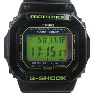 ジーショック(G-SHOCK)のカシオジーショック 美品 腕時計 デジタル タフソーラー 文字盤 緑 ■SM1(腕時計(デジタル))