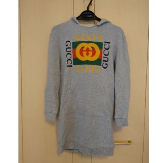 グッチ(Gucci)のグッチ　チルドレン　ロゴパーカーワンピ　10(ミニワンピース)