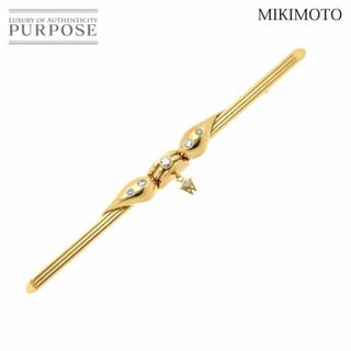 ミキモト(MIKIMOTO)のミキモト MIKIMOTO ウェレンドルフ Wellendorff ダイヤ ブローチ K18 YG イエローゴールド 750 VLP 90205661(ブローチ/コサージュ)