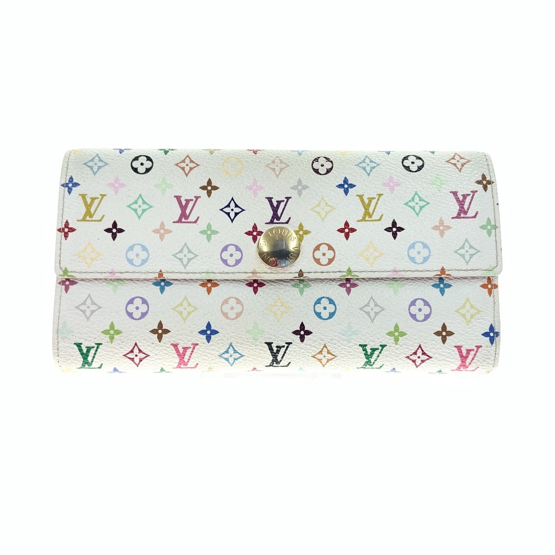 LOUIS VUITTON(ルイヴィトン)の〇〇LOUIS VUITTON ルイヴィトン モノグラム マルチカラー ポルトフォイユ サラ レディース  二つ折り長財布 M93532 ホワイト レディースのファッション小物(財布)の商品写真