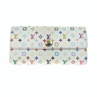 ルイヴィトン(LOUIS VUITTON)の〇〇LOUIS VUITTON ルイヴィトン モノグラム マルチカラー ポルトフォイユ サラ レディース  二つ折り長財布 M93532 ホワイト(財布)