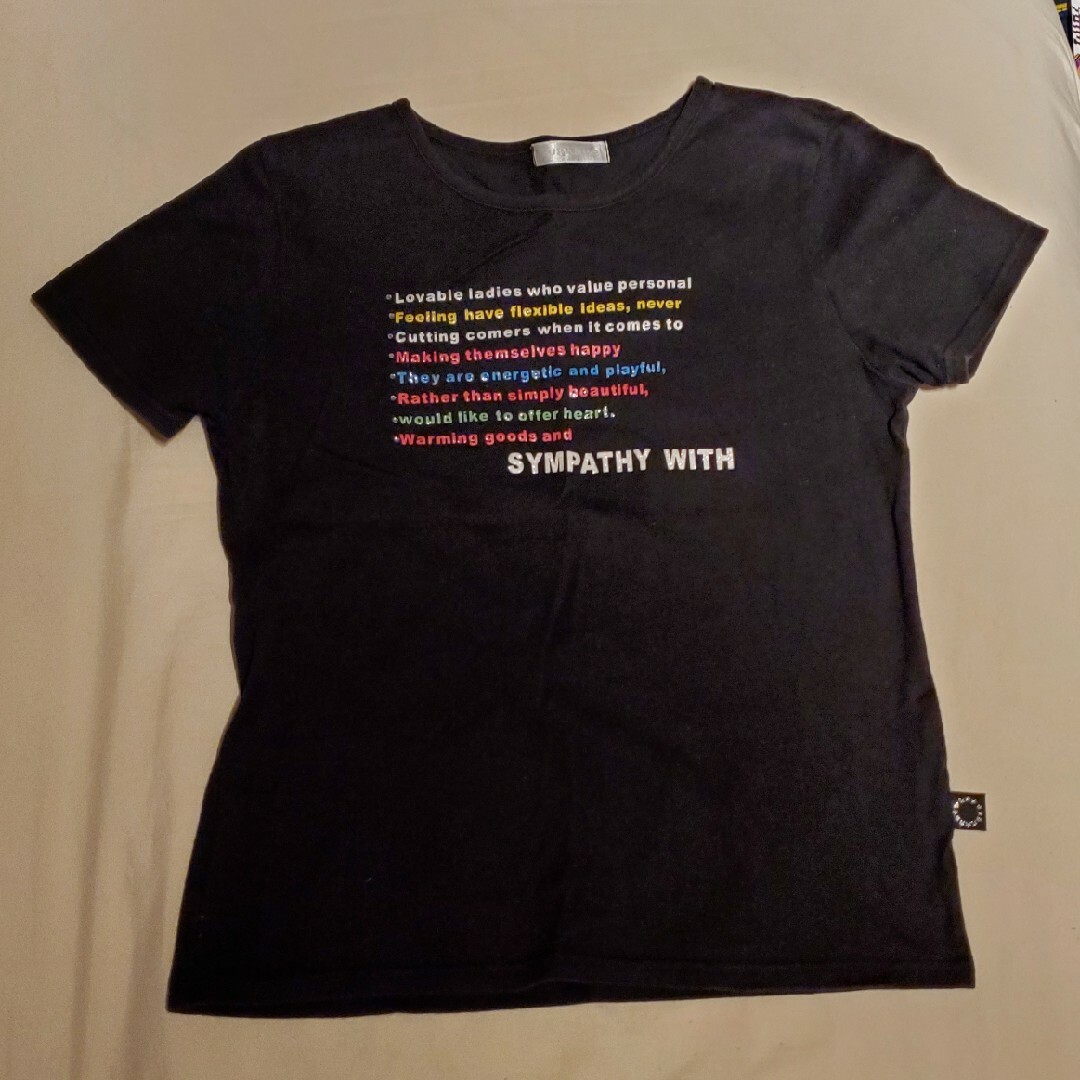 Tシャツ　黒　M レディースのトップス(Tシャツ(半袖/袖なし))の商品写真