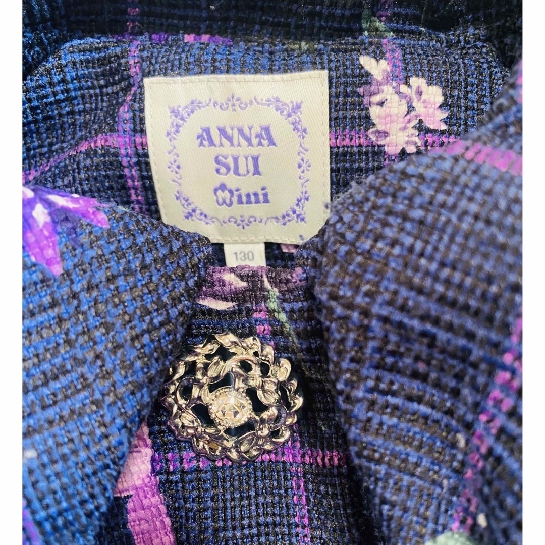 ANNA SUI mini(アナスイミニ)の【週末お値引！】ANNA SUI mini ダウン ジャケット 130 キッズ/ベビー/マタニティのキッズ服女の子用(90cm~)(ジャケット/上着)の商品写真