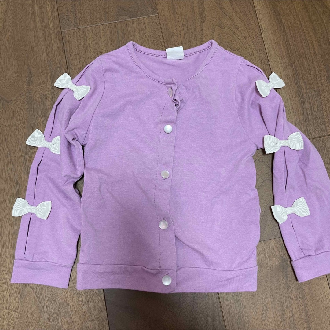 薄手カーディガン　100センチ キッズ/ベビー/マタニティのキッズ服女の子用(90cm~)(カーディガン)の商品写真