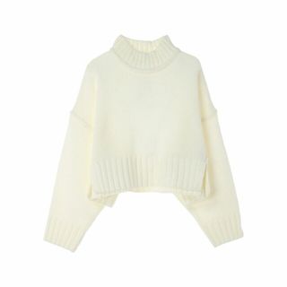 グリーンパークス(green parks)の【オフホワイト】SUGAR SPOON ハイネックショートニット 23AW(ニット/セーター)