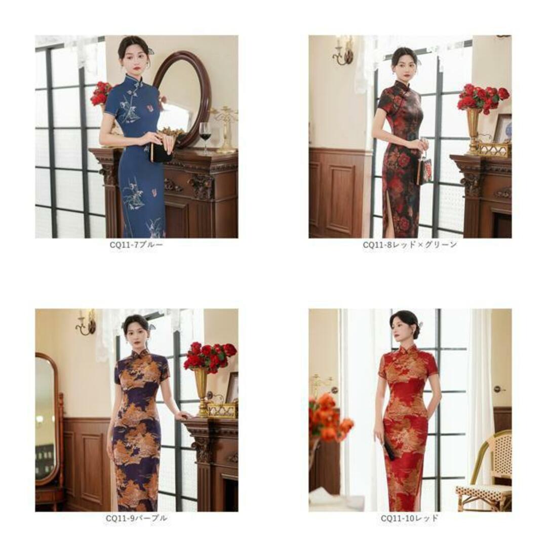 【並行輸入】チャイナドレス 半袖 j3082cq11 レディースのフォーマル/ドレス(その他ドレス)の商品写真