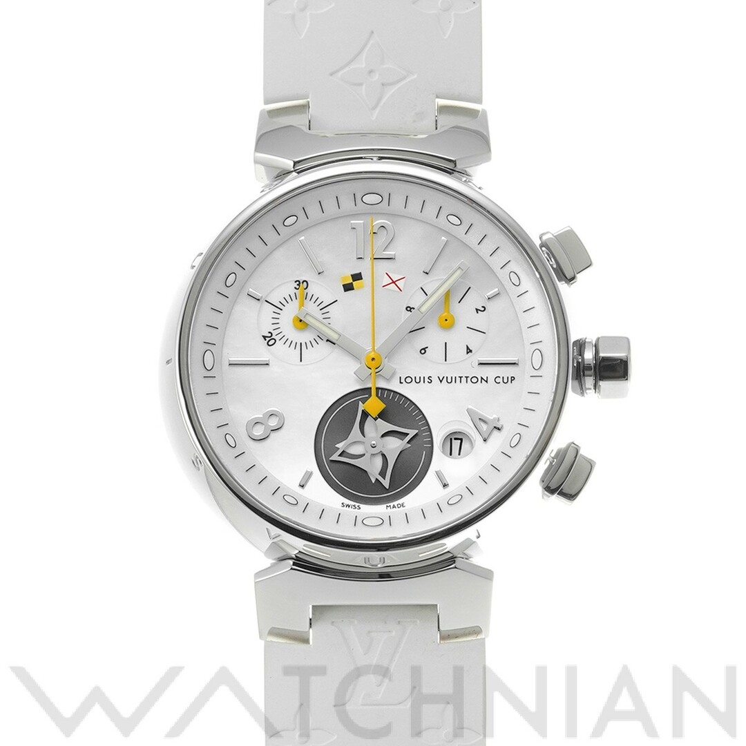 ルイ ヴィトン LOUIS VUITTON Q132C ホワイトシェル /シルバー/グレー レディース 腕時計