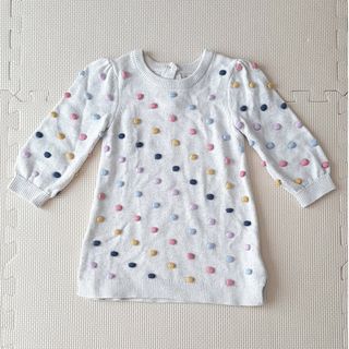 ベビーギャップ(babyGAP)のbabyGAP 水玉ニットワンピース　90センチ(ワンピース)