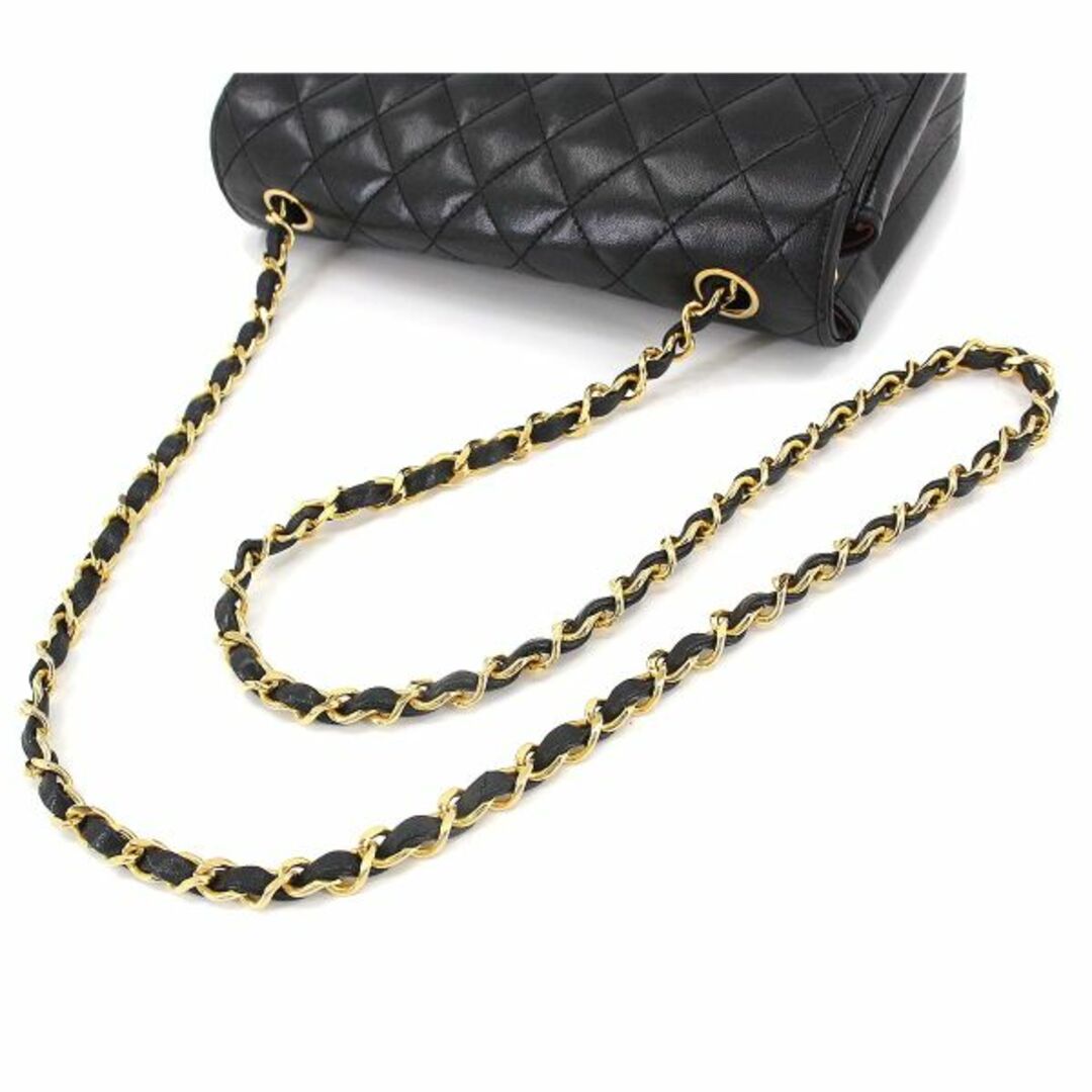 シャネル CHANEL マトラッセ チェーン ショルダー バッグ レザー ブラック ゴールド 金具 VLP 90204552