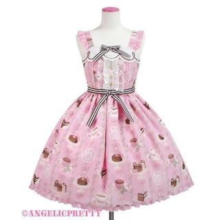 アンジェリックプリティー(Angelic Pretty)の新品未使用Chocolate tea timeピンクjsk(ひざ丈ワンピース)