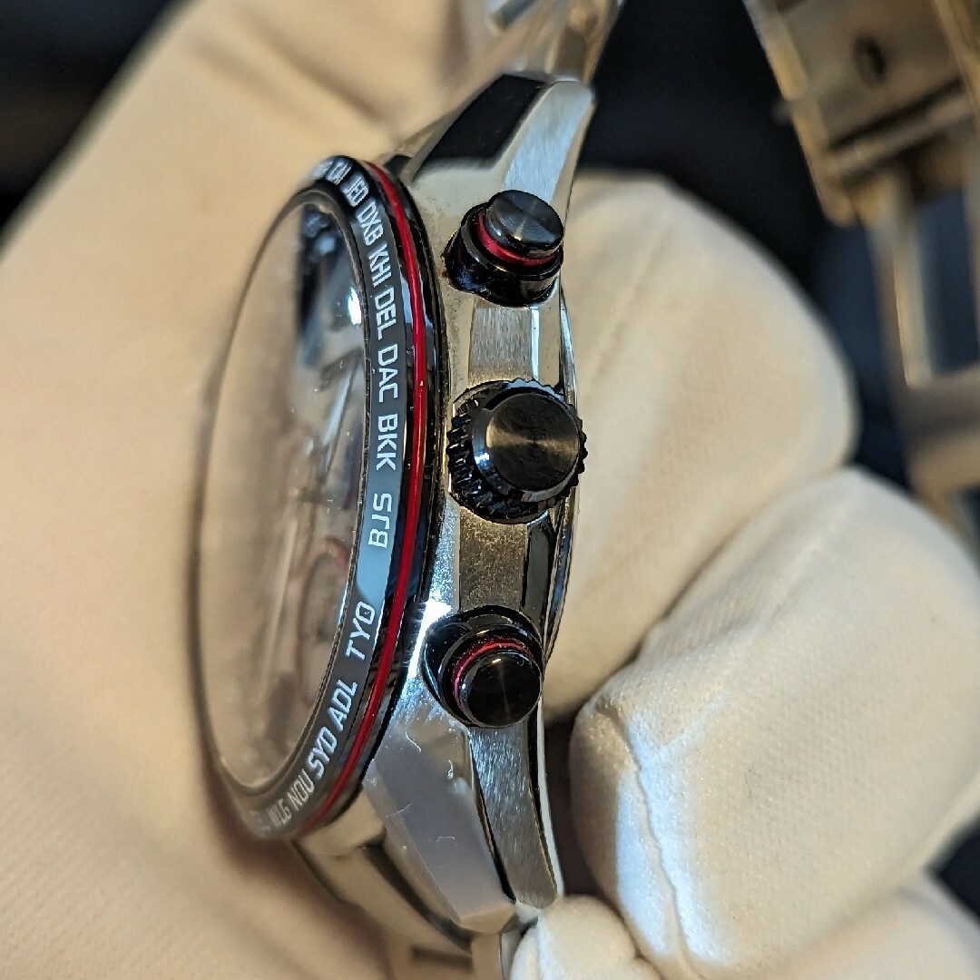 腕時計(アナログ)★極上美品★アストロンSBXC081　白×赤　ステンレス　大谷翔平モデル