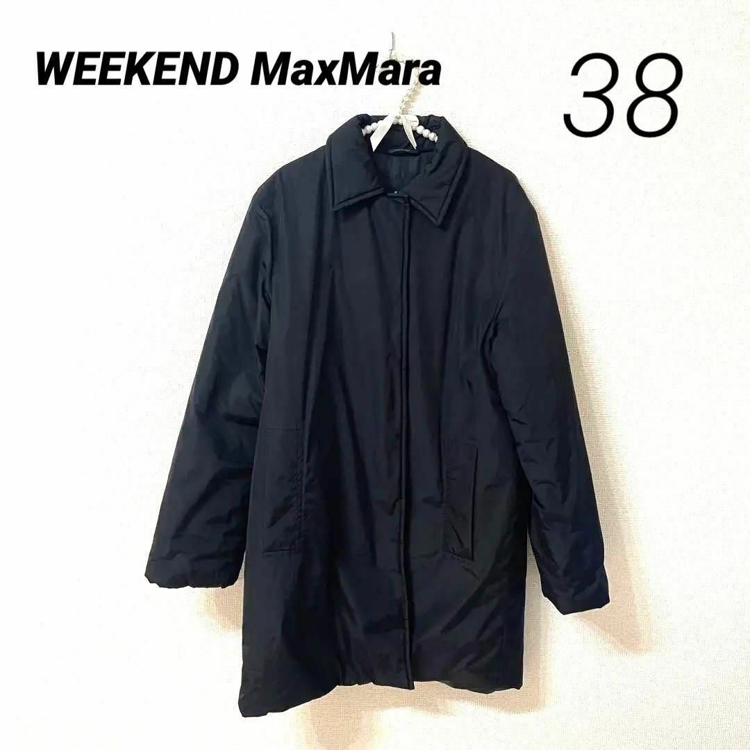 美品WEEKEND Max Maraマックスマーラステンカラーコートブラック