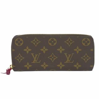 ルイヴィトン(LOUIS VUITTON)の本物 ルイヴィトン LOUIS VUITTON LV ポルトフォイユ クレマンス モノグラム ラウンドファスナー 長財布 ブラウン M60742 ビトン 財布 ウォレット 中古(財布)