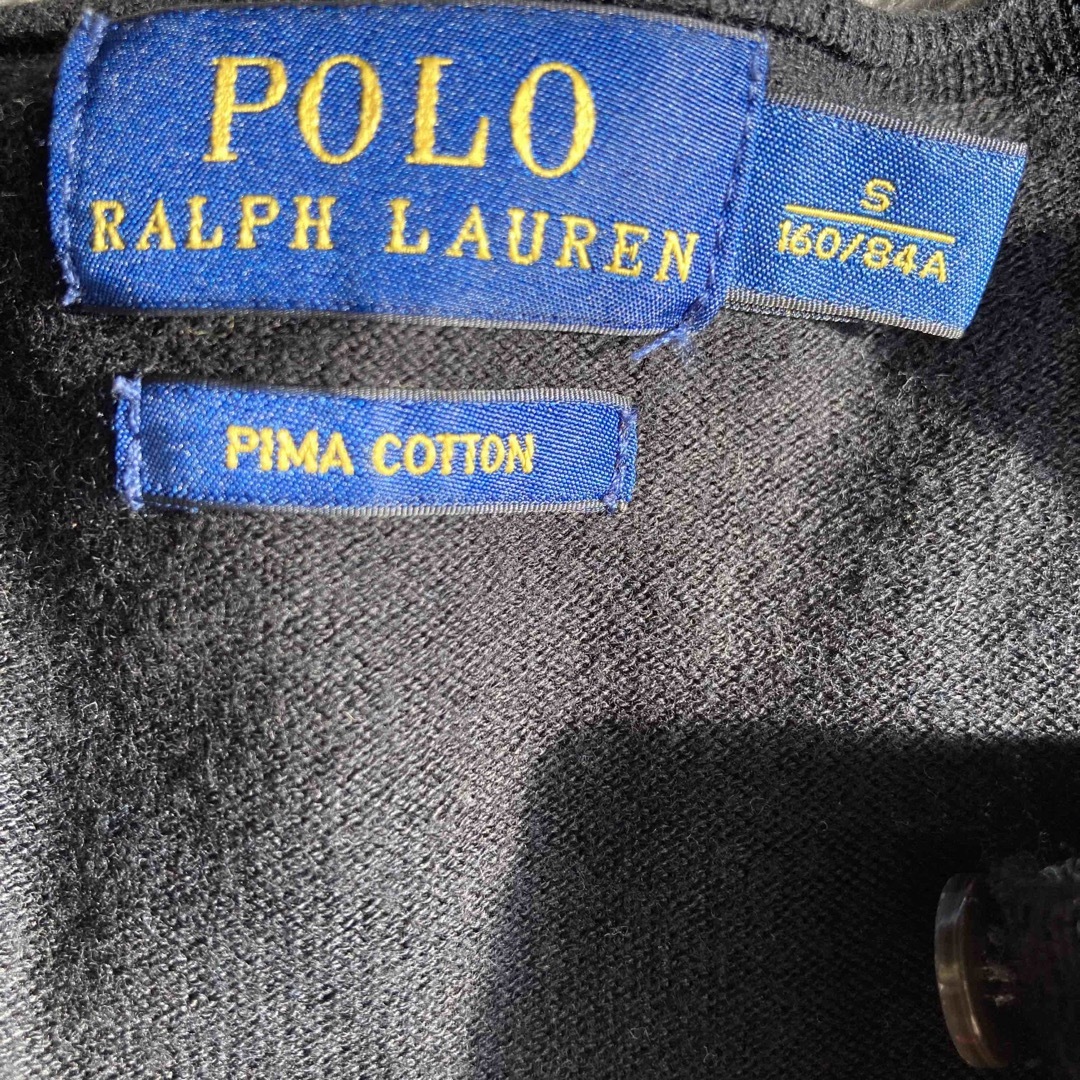 POLO RALPH LAUREN(ポロラルフローレン)の希少　ラルフローレン　ピマコットン　カーディガン　ブラック レディースのトップス(カーディガン)の商品写真