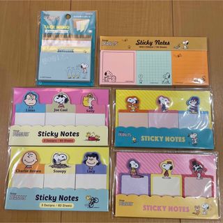 スヌーピー(SNOOPY)のスヌーピー☆付箋　6点セット(キャラクターグッズ)