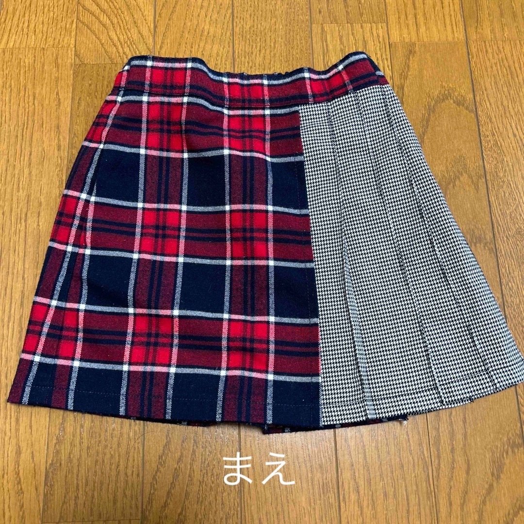 GU(ジーユー)のラッププリーツスカート　110㎝　 キッズ/ベビー/マタニティのキッズ服女の子用(90cm~)(スカート)の商品写真