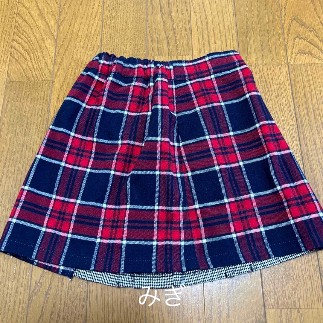 GU(ジーユー)のラッププリーツスカート　110㎝　 キッズ/ベビー/マタニティのキッズ服女の子用(90cm~)(スカート)の商品写真